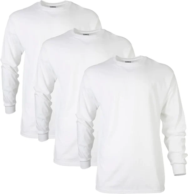 Gildan Adult Ultra Cotton Long Sleeve T-Shirt (3 Packs)