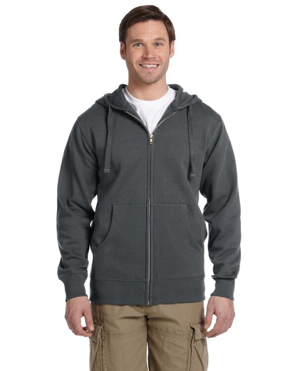 Elevate Style Sustainably: Men's Organic/Recycled Full-Zip Hooded Sweatshirt by econscious - Image 2