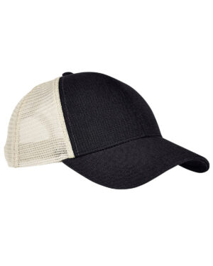 Elevate Style Responsibly: Unisex Hemp Eco Trucker Recycled Polyester Mesh Cap by econscious