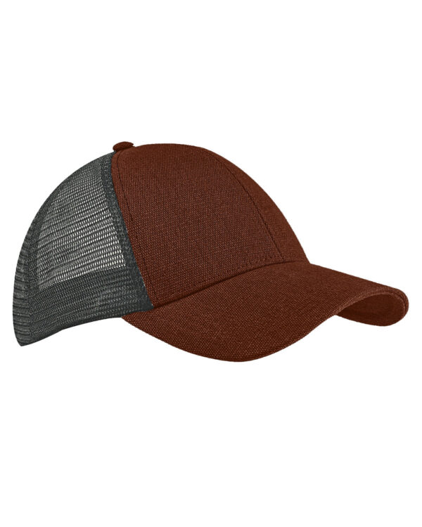 Elevate Style Responsibly: Unisex Hemp Eco Trucker Recycled Polyester Mesh Cap by econscious - Image 8