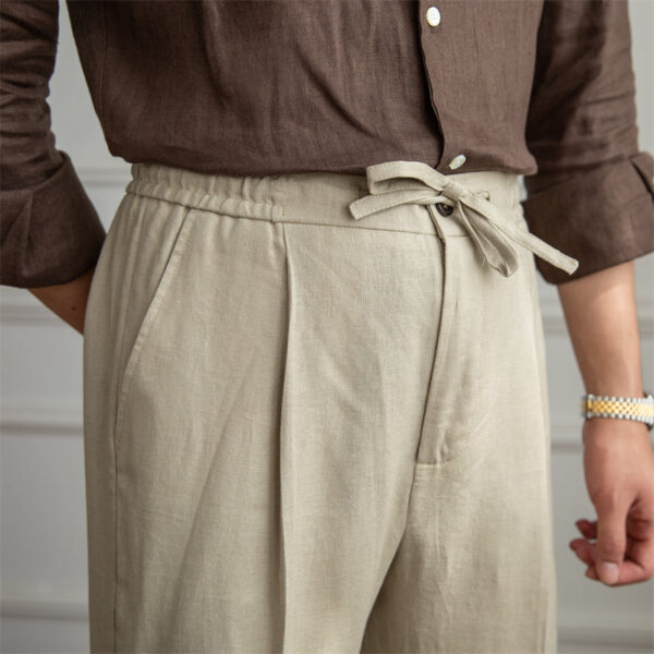 Casual Thin Tethered Linen Pant For Commuting Lightweight - Image 5