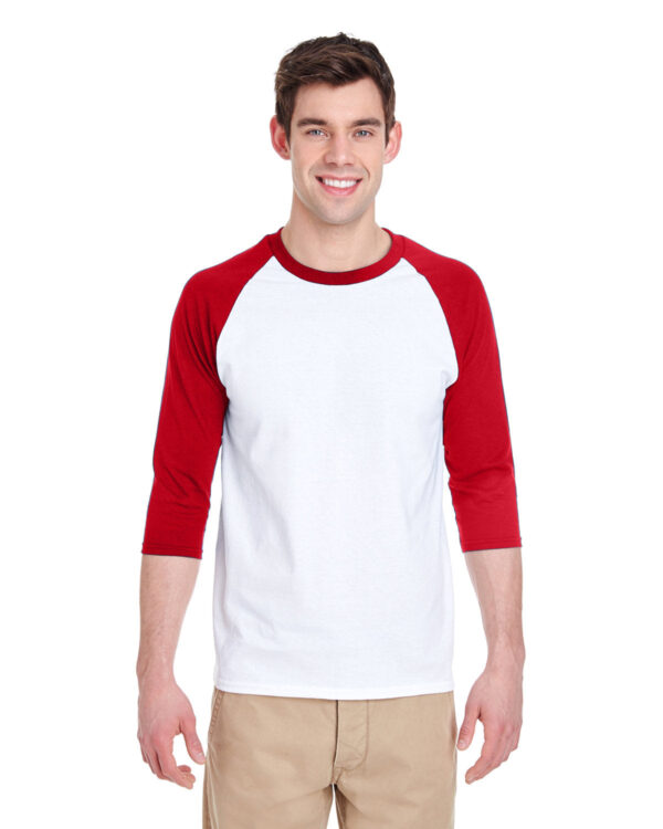 Gildan Adult Heavy Cottonâ„¢ 3/4-Raglan Sleeve T-Shirt G570 - Image 2