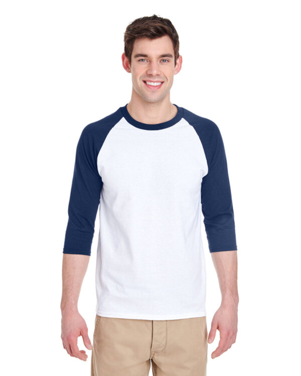 Gildan Adult Heavy Cottonâ„¢ 3/4-Raglan Sleeve T-Shirt G570 - Image 3