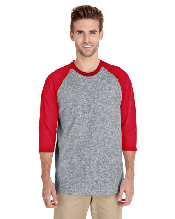 Gildan Adult Heavy Cottonâ„¢ 3/4-Raglan Sleeve T-Shirt G570 - Image 6