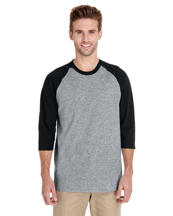 Gildan Adult Heavy Cottonâ„¢ 3/4-Raglan Sleeve T-Shirt G570 - Image 9