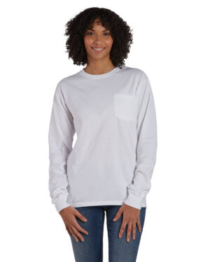 ComfortWash by Hanes Unisex Garment-Dyed Long-Sleeve T-Shirt with Pocket GDH250