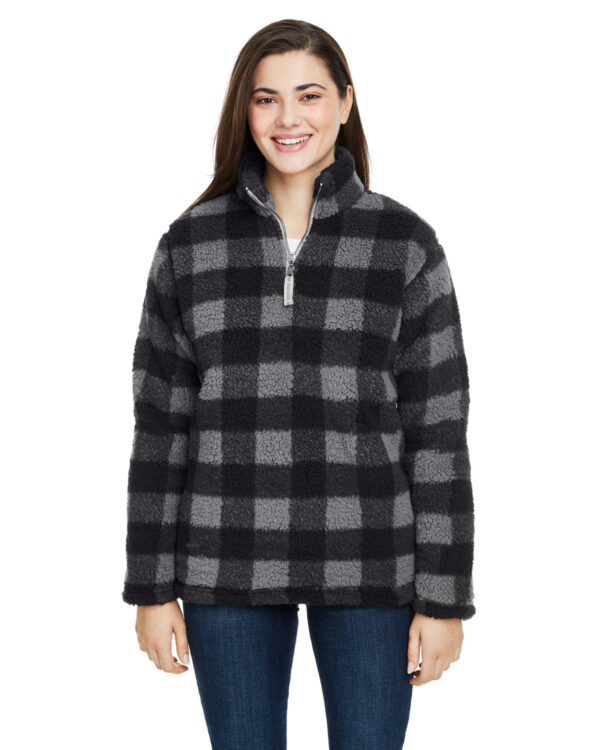 Indulge in Cozy Luxury: J America Ladies' Epic Sherpa 1/4 Zip - Image 3