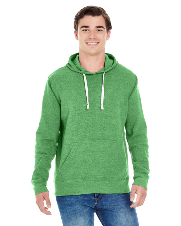 Effortless Appeal: J America Adult Triblend Pullover Fleece Hooded Sweatshirt - Image 3