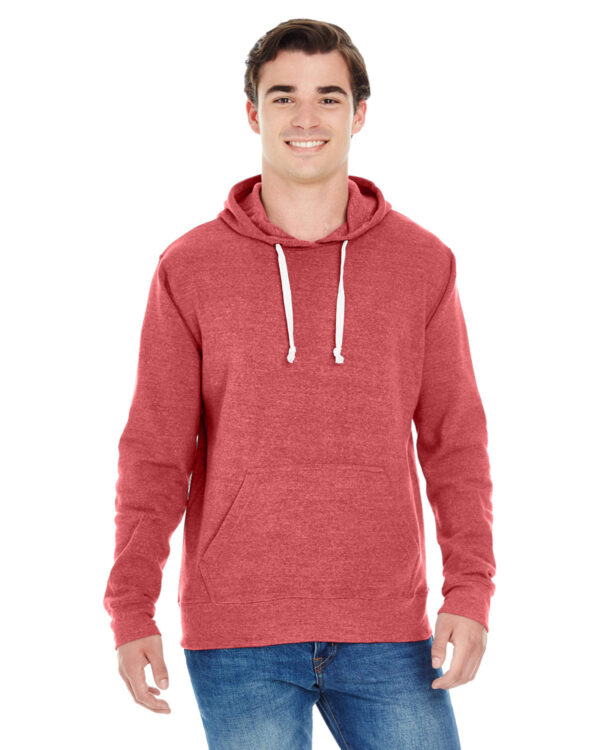 Effortless Appeal: J America Adult Triblend Pullover Fleece Hooded Sweatshirt - Image 12