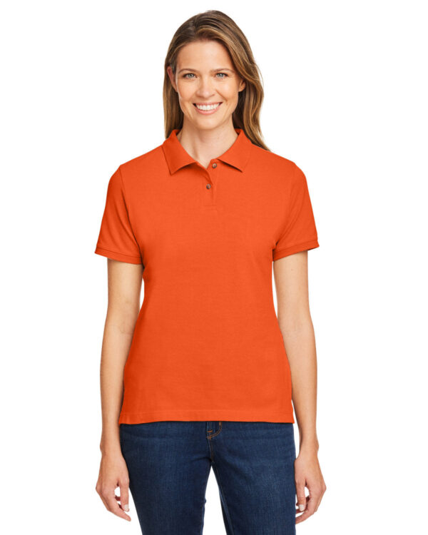 HARRITON Ladies' Ringspun Cotton PiquÃ© Polo Shirt: 6 oz. Short-Sleeve Elegance - Image 2