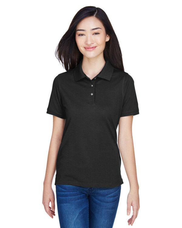 HARRITON Ladies' 5.6 oz. Easy Blend Polo Shirt: Effortless Elegance