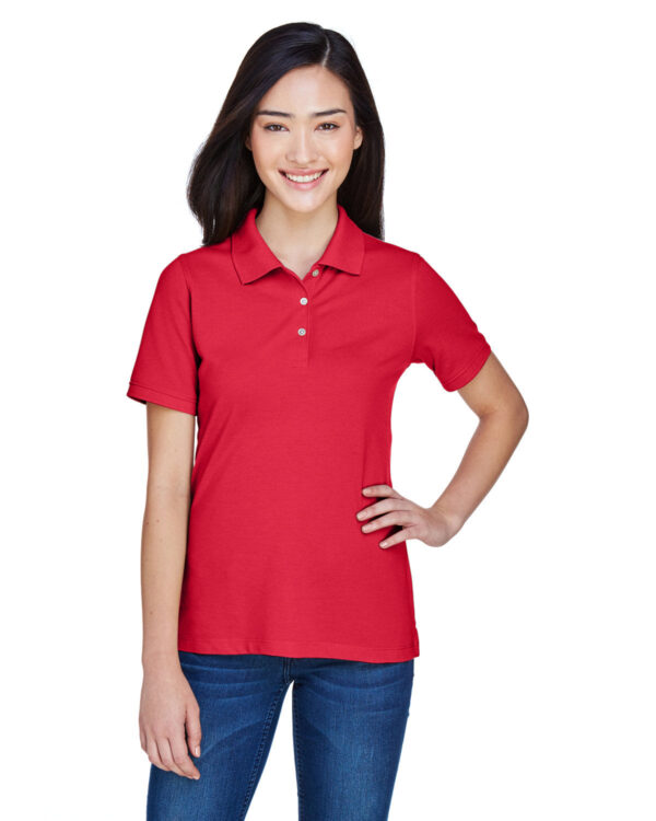 HARRITON Ladies' 5.6 oz. Easy Blend Polo Shirt: Effortless Elegance - Image 3