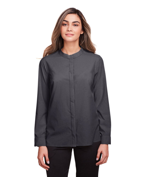 Elevate Your Ensemble with the North End Ladies' Borough Stretch Performance Shirt - Image 2