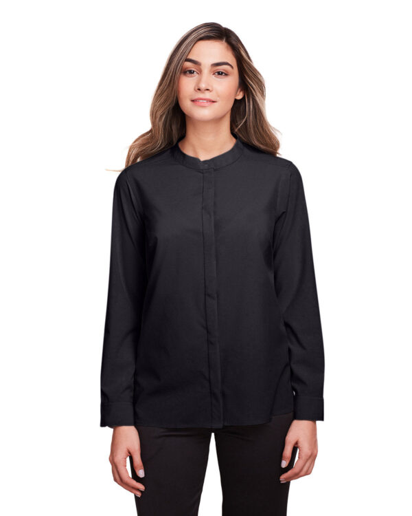 Elevate Your Ensemble with the North End Ladies' Borough Stretch Performance Shirt