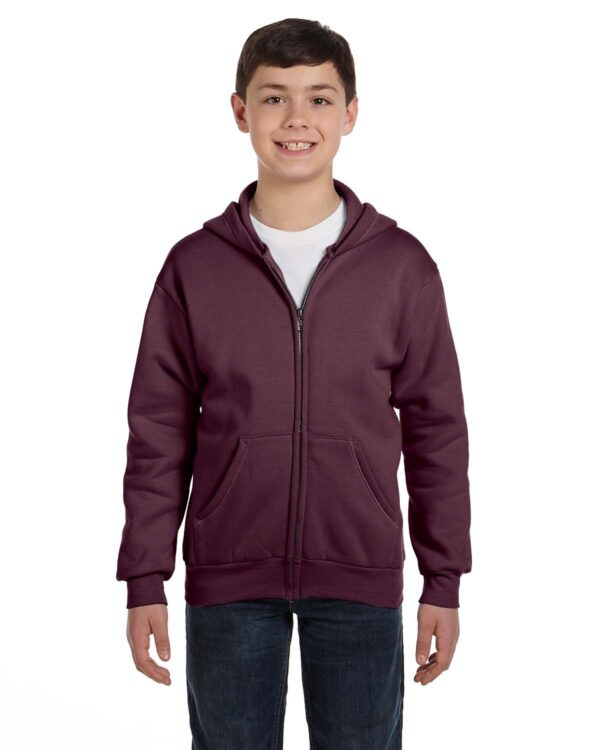 elevate-style-and-sustainability-with-the-hanes-youth-7-8-oz-ecosmartÂ®-50-50-full-zip-hooded-sweatshirt - Image 7