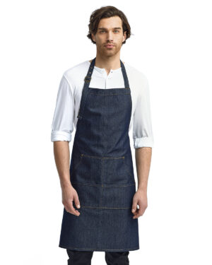 Artisan Heritage: The Unisex Jeans Stitch Denim Bib Apron from the Artisan Collection by Reprime