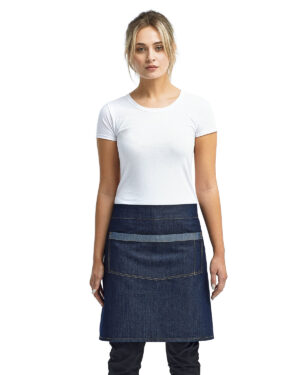 Artisan Mastery: The Unisex Domain Contrast Denim Waist Apron from the Artisan Collection by Reprime