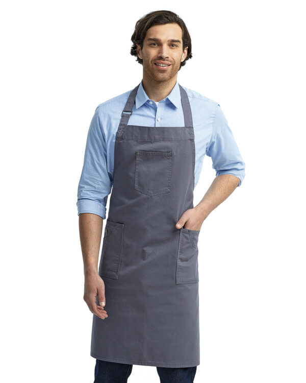 Artisan Elegance: The Unisex Cotton Chino Bib Apron from the Artisan Collection by Reprime - Image 4