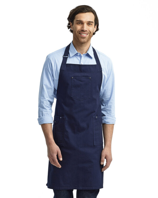 Artisan Elegance: The Unisex Cotton Chino Bib Apron from the Artisan Collection by Reprime - Image 3