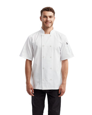 Artisan Harmony: The Unisex Short-Sleeve Sustainable Chef's Jacket from the Artisan Collection by Reprime