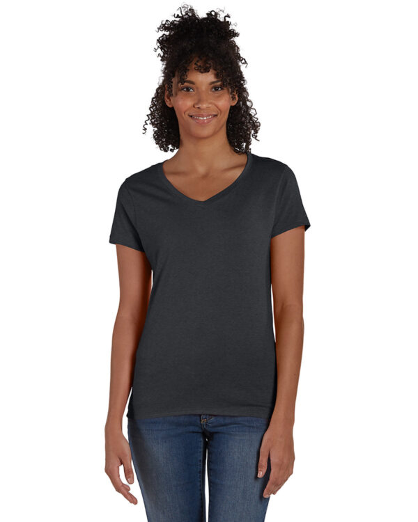 Hanes Ladies' Perfect-T Triblend V-Neck T-Shirt - Ultimate Comfort and Style - Apparel Globe