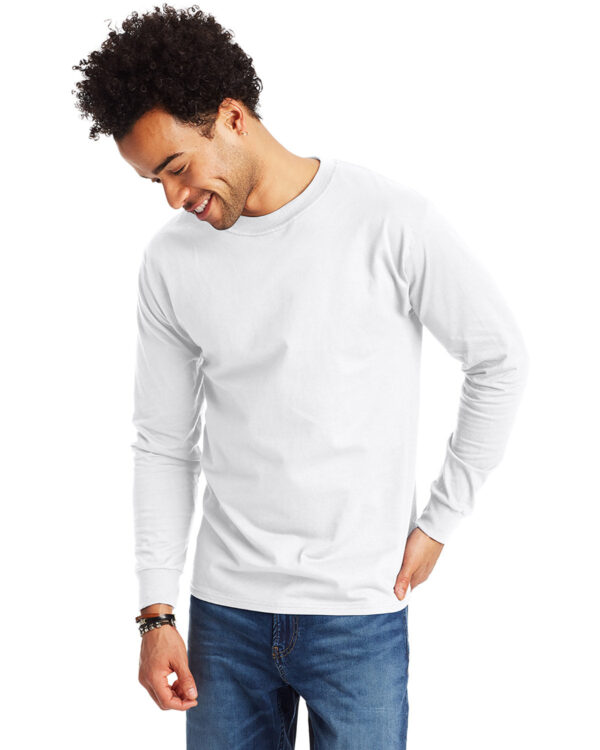 UNMATCHED-DURABILITY-AND-COMFORT-HANES-ADULT-LONG-SLEEVE-BEEFY-T