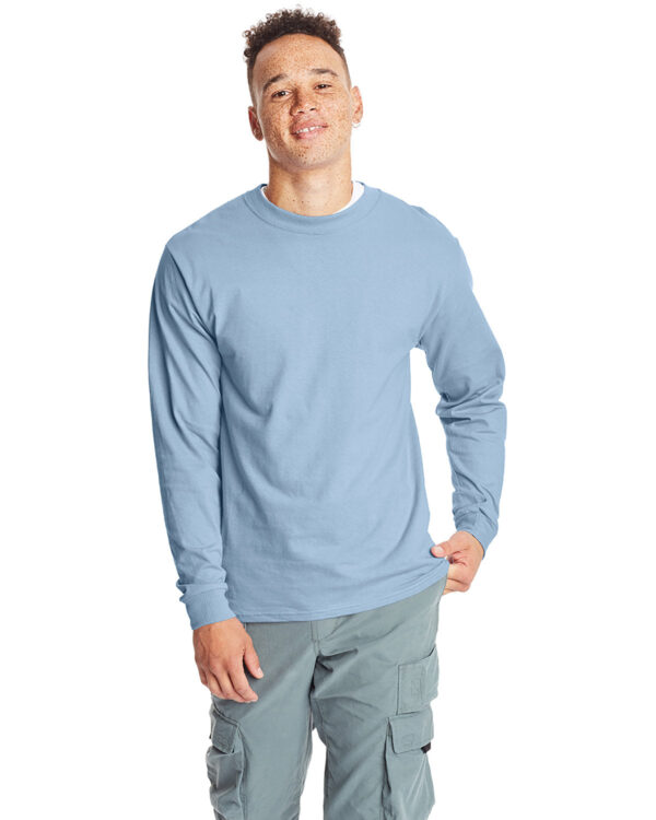 UNMATCHED-DURABILITY-AND-COMFORT-HANES-ADULT-LONG-SLEEVE-BEEFY-T