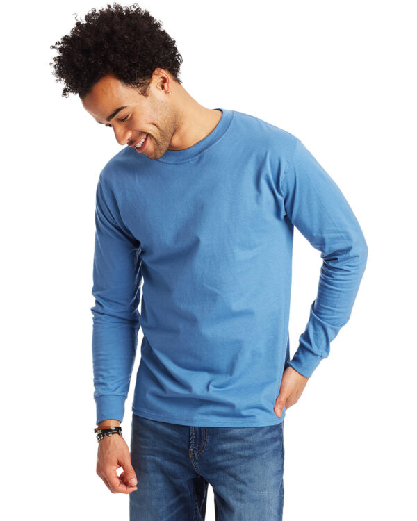 UNMATCHED-DURABILITY-AND-COMFORT-HANES-ADULT-LONG-SLEEVE-BEEFY-T