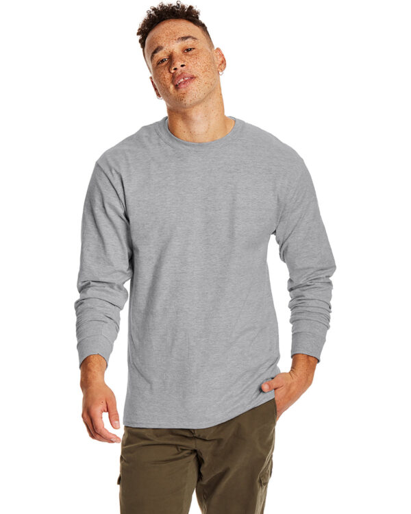 UNMATCHED-DURABILITY-AND-COMFORT-HANES-ADULT-LONG-SLEEVE-BEEFY-T