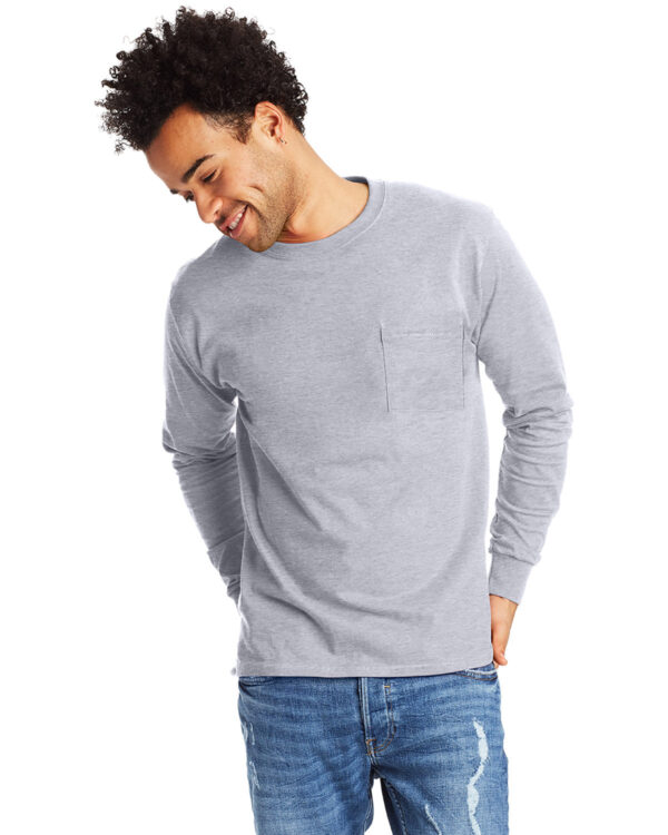 THE-AUTHENTIC-COMFORT-WITH-ADDED-CONVENIENCE-HANES-MENS-AUTHENTIC-T-LONG-SLEEVE-POCKET-T-SHIRT