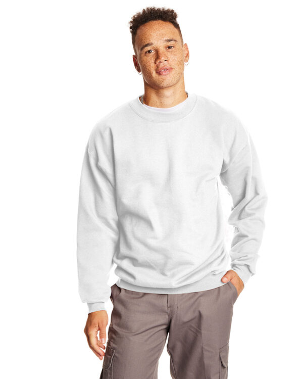 THE-ULTIMATE-COMFORT-HANES-ADULT-ULTIMATE-COTTONÃ‚Â®-90-10-FLEECE-CREW-EMBRACE-COZY-STYLE