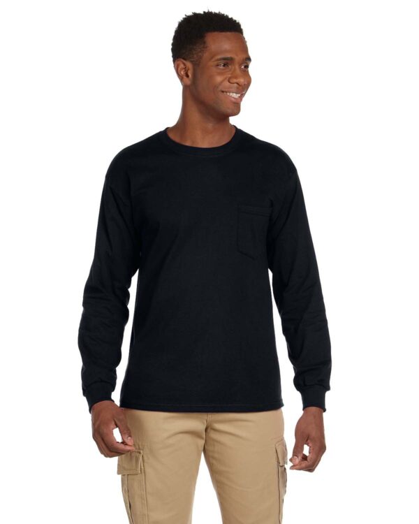 GILDANS-LONG-SLEEVE-POCKET-TEE-ULTRA-COTTONÂ®-COMFORT