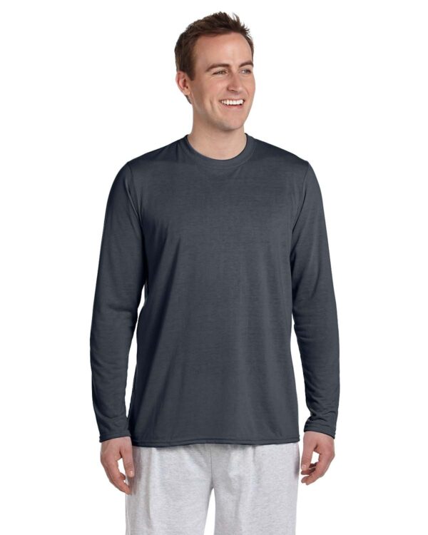 Gildan Adult PerformanceÂ® Adult 5 oz. Long-Sleeve T-Shirt G424 - Image 3