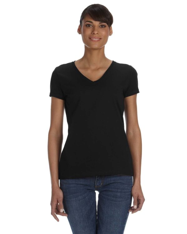 Fruit of the Loom Ladies' HD Cottonâ„¢ V-Neck T-Shirt: Elevate Your Style with Classic Comfort - Image 2