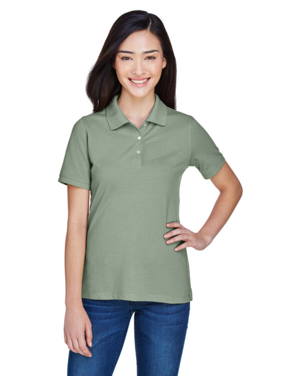 HARRITON Ladies' 5.6 oz. Easy Blend Polo Shirt: Effortless Elegance - Image 6