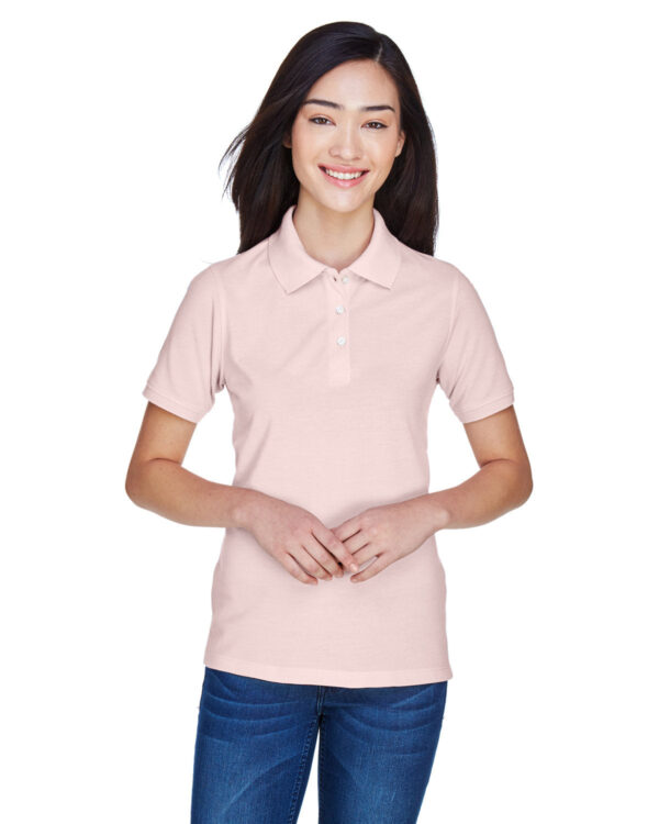 HARRITON Ladies' 5.6 oz. Easy Blend Polo Shirt: Effortless Elegance - Image 4