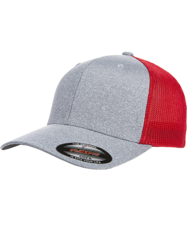 Flexfit Adult Poly MÃ©lange Stretch Mesh Cap: Fusion of Style and Comfort - Image 3